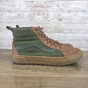 Vans Sk8-Hi MTE-1 Primaloft Green Gum Brown Leather Size 10 Beef & Broccoli